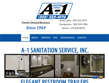 Tablet Screenshot of a1sanitation.com